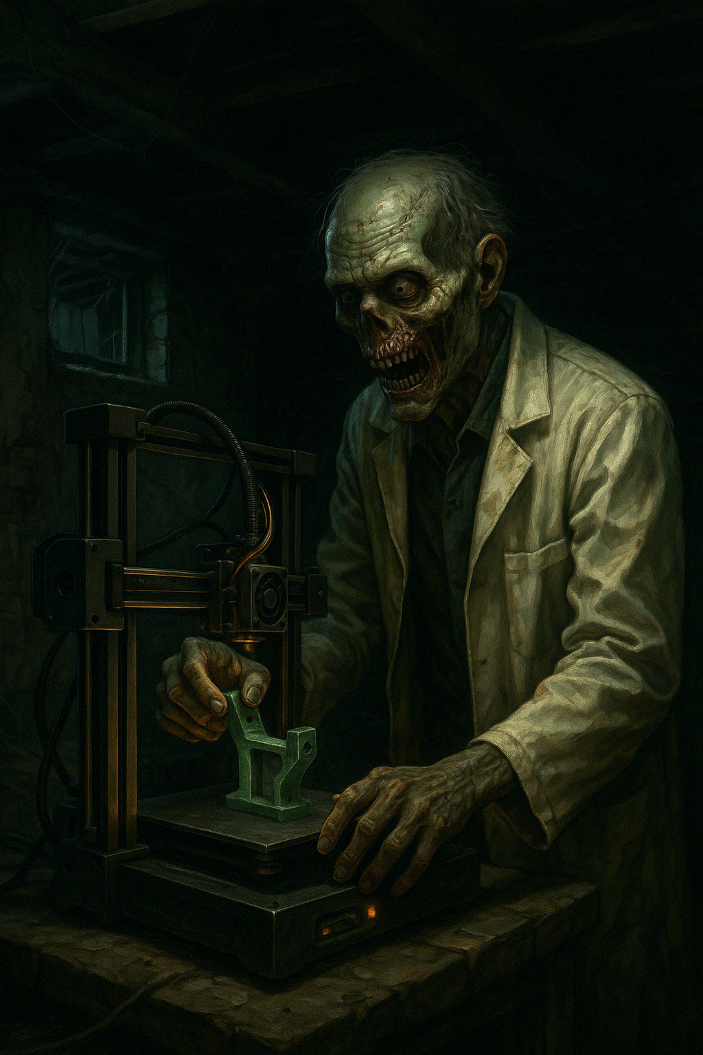 zombie using 3d printer
